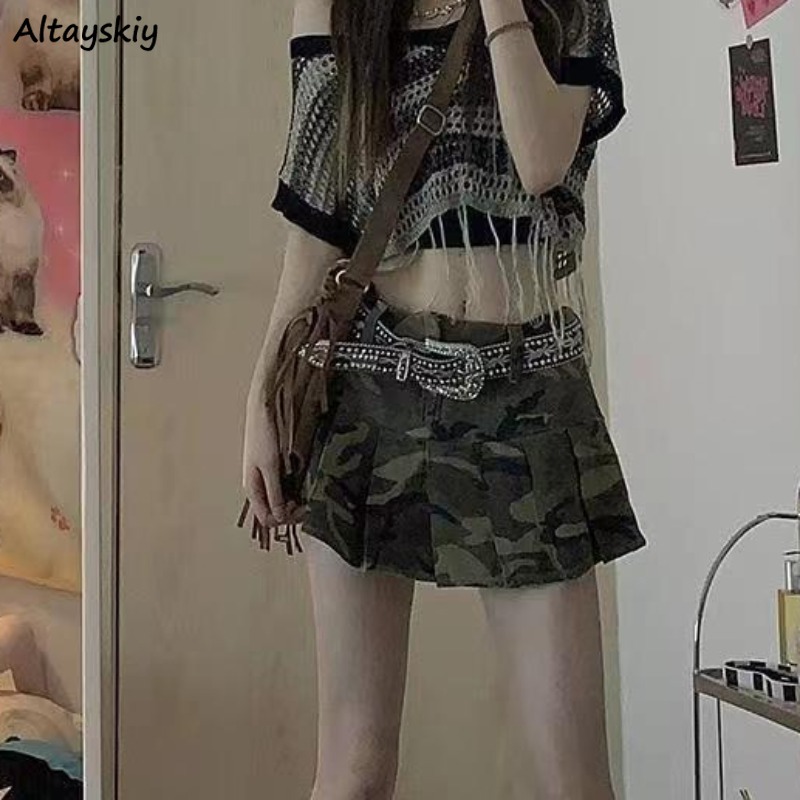Summer Clothing Young Women - Jupes plissées de style américain pour