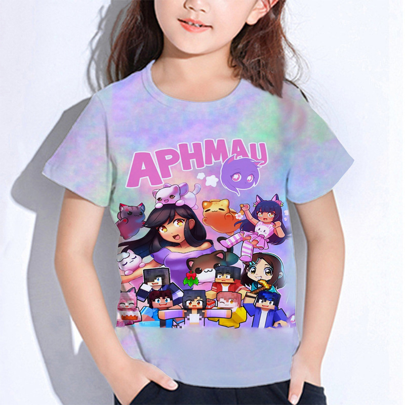 Summer Clothing Baby Boy - Aphmau-T-shirt manches courtes pour enfant, vêtement