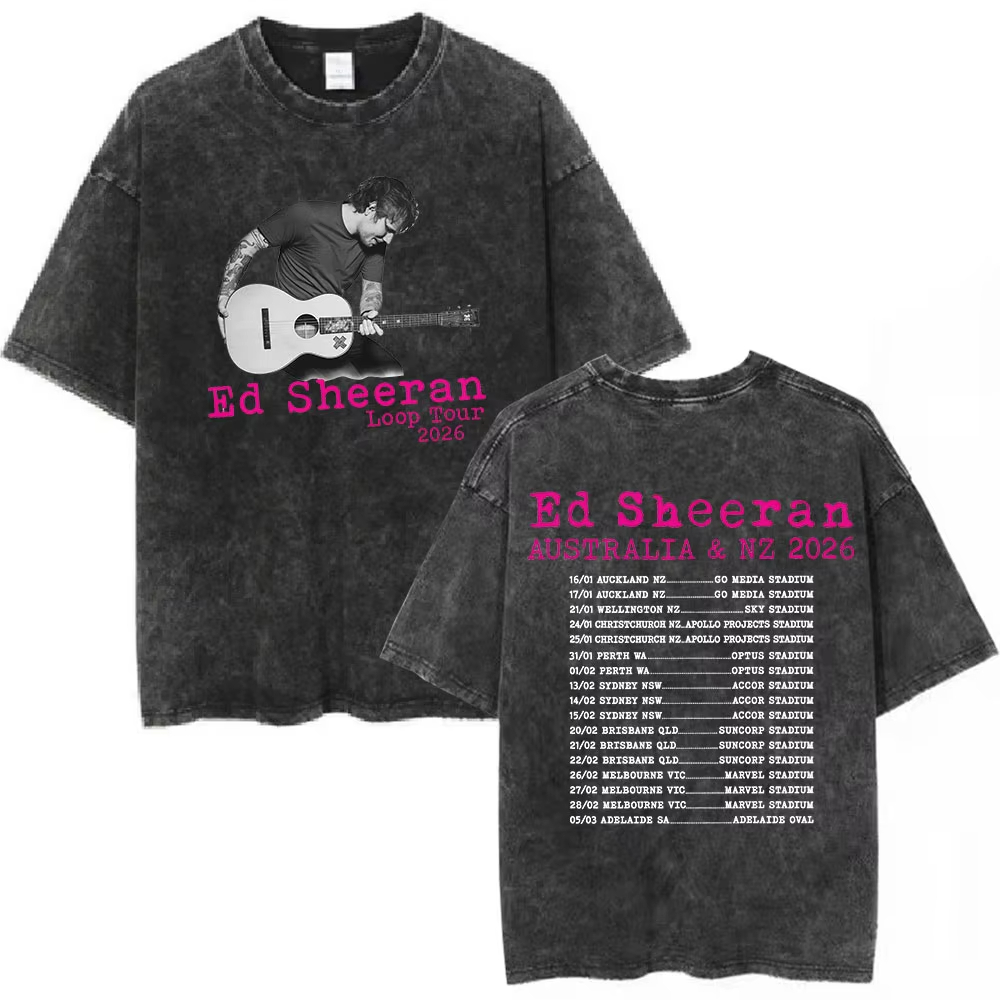 Summer Clothing Women Australia - T-shirt vintage délavé Ed Sheeran Loop
