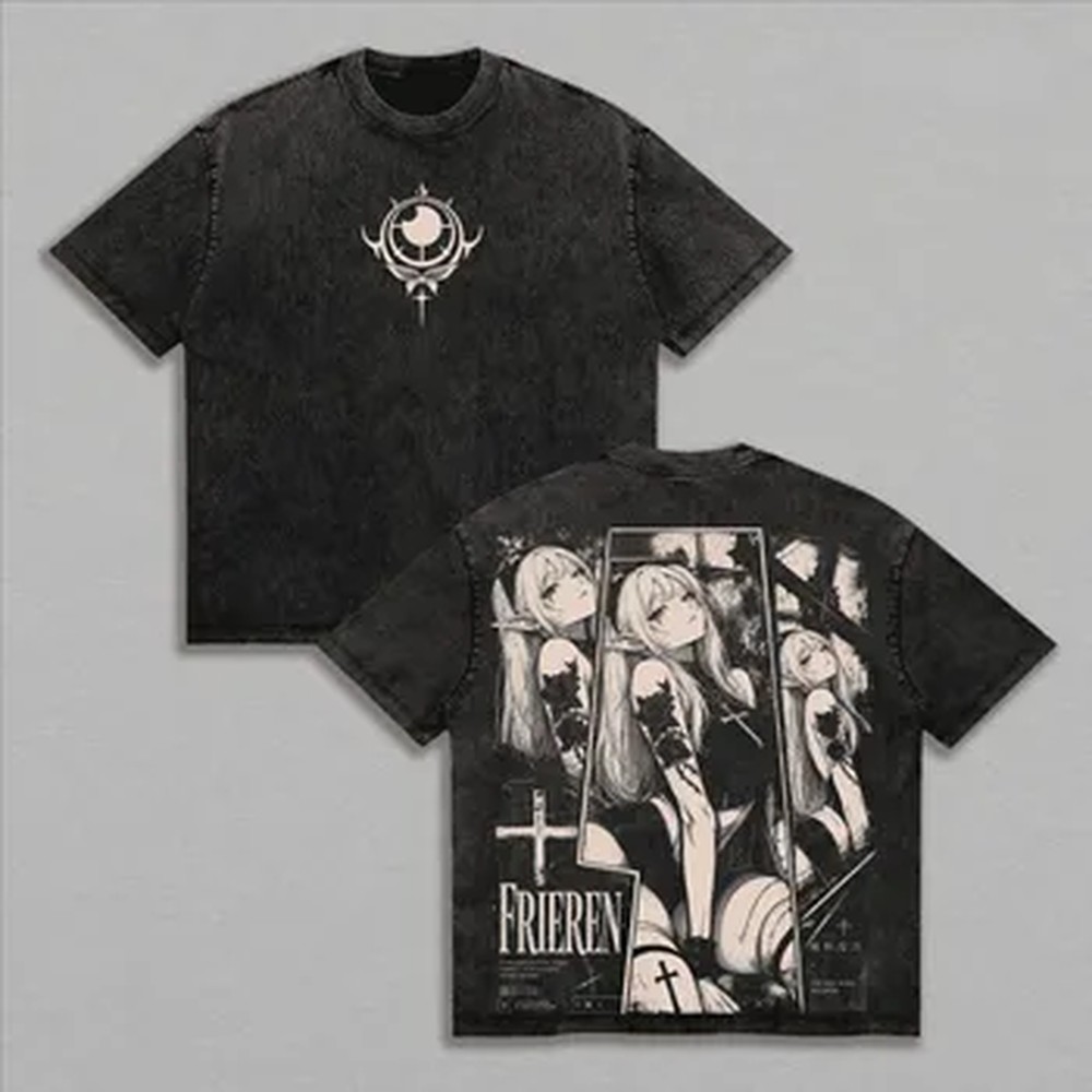 Summer Clothing Italy - T-shirt Y2K tendance Frieren imprimé manga,