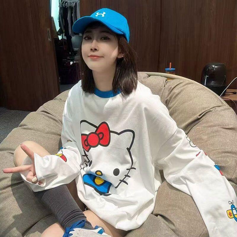 Summer Clothing Tops - T-shirt à manches longues Hello Kitty,