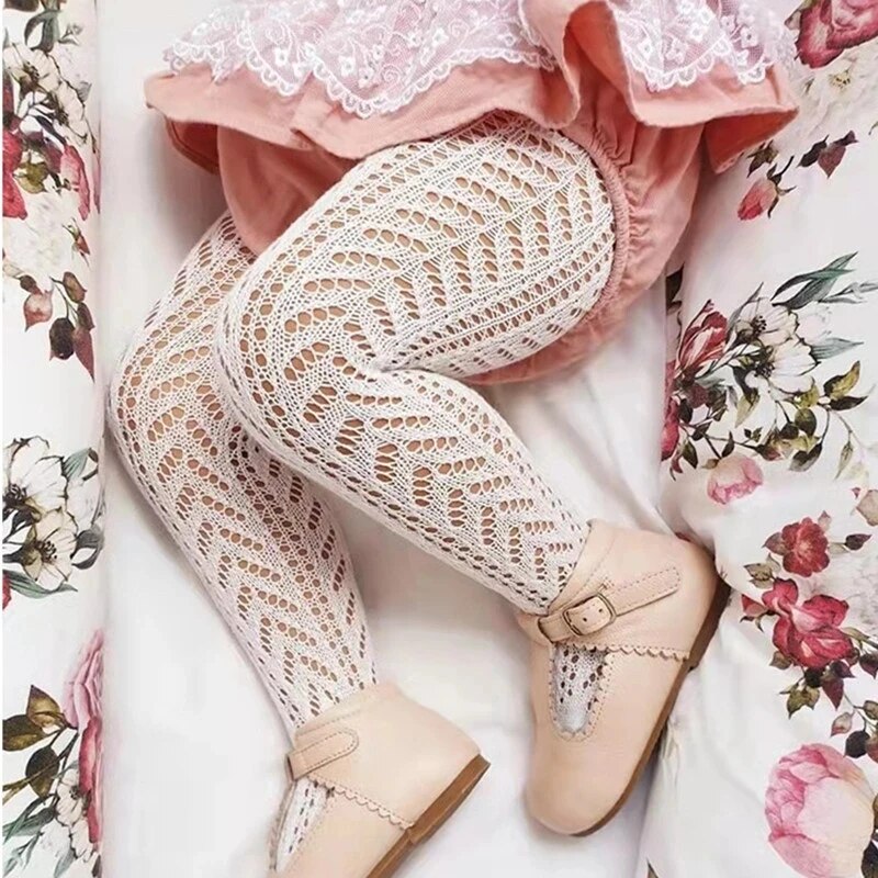 Summer Clothing Baby Girl - Collants en résille ajourés pour bébés