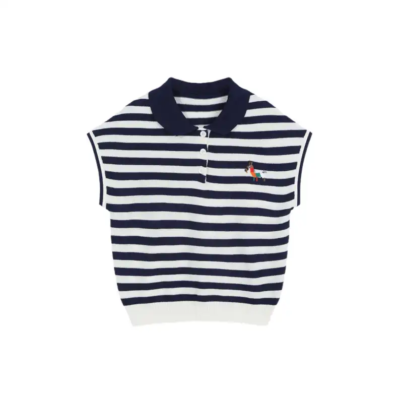 Summer Clothing Drop - T-shirt en maille rayée à col