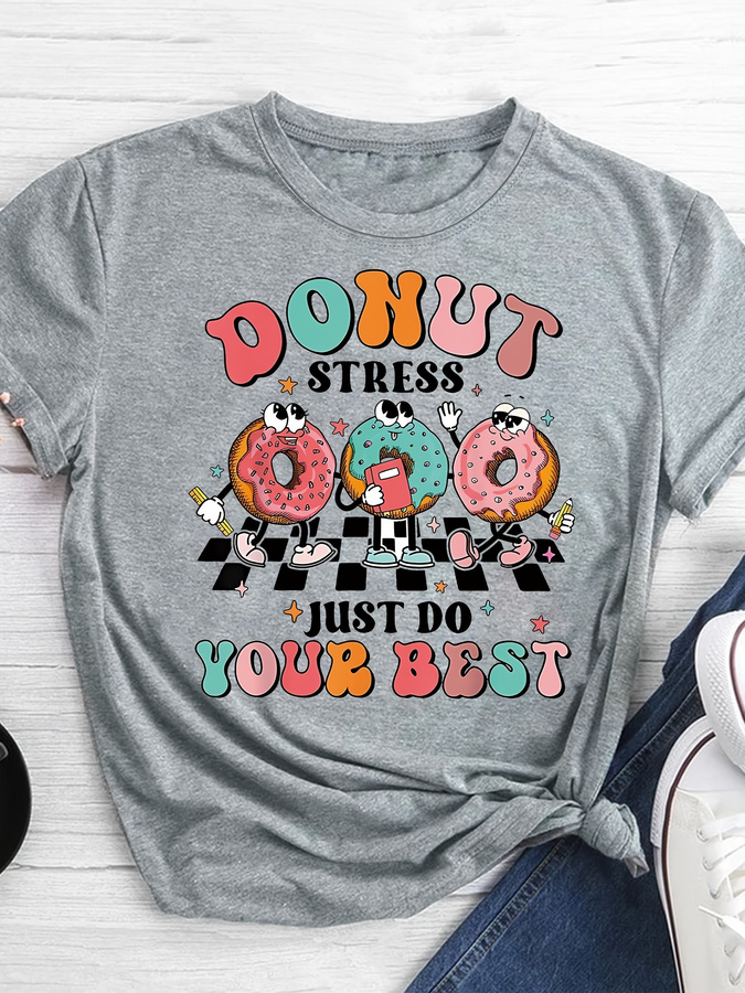 Summer Clothing Italy - T-shirt imprimé dessin animé Donut, haut