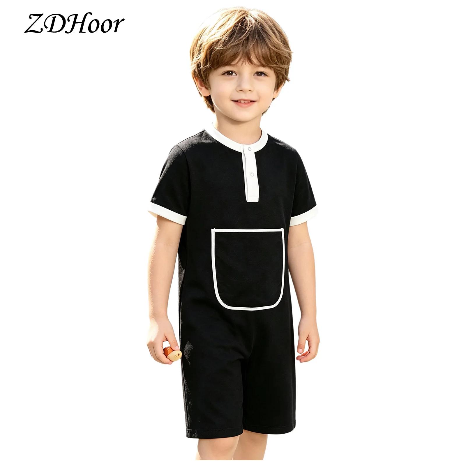 Summer Clothing Needs - Combinaison à boutons pour enfants garçons