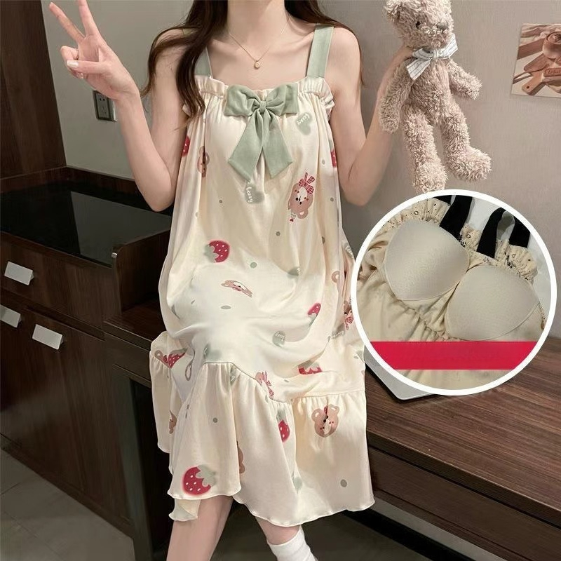 Summer Clothing Young Women - Chemise de nuit princesse mignonne et