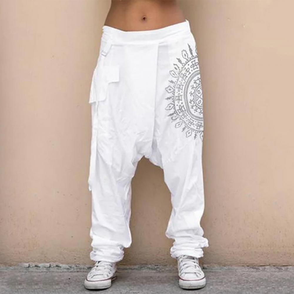 Summer Clothing Drop - Pantalon Imprimé Rétro pour Femme, Taille