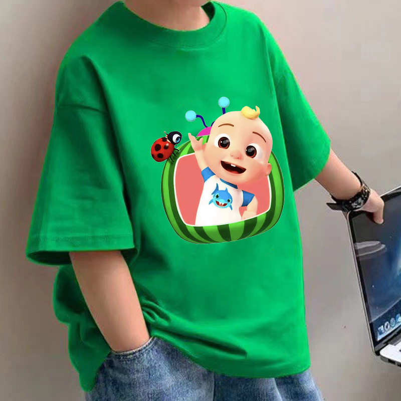 Summer Clothing Baby Girl - Cocomelons bébé T-Shirts Anime coton manches
