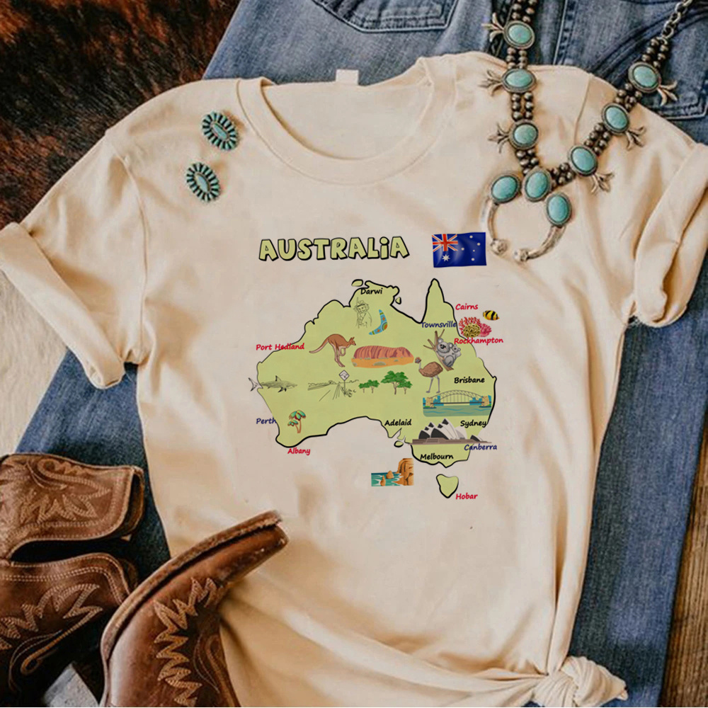 Summer Clothing Women Australia - T-shirt femme, humoristique, harajuku, Australie, Koala,