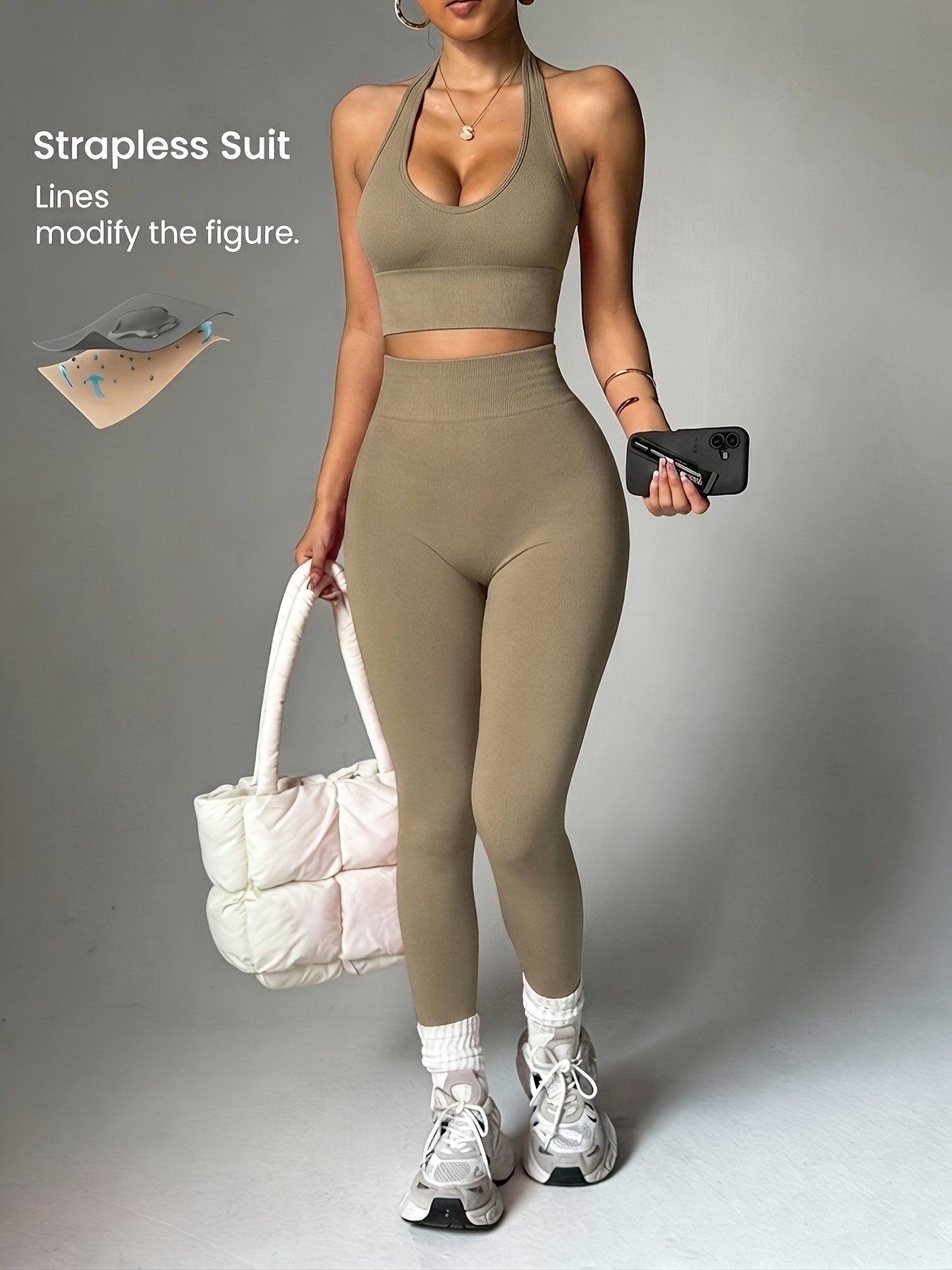 Halter Neck Top - Ensemble de vêtements de sport pour