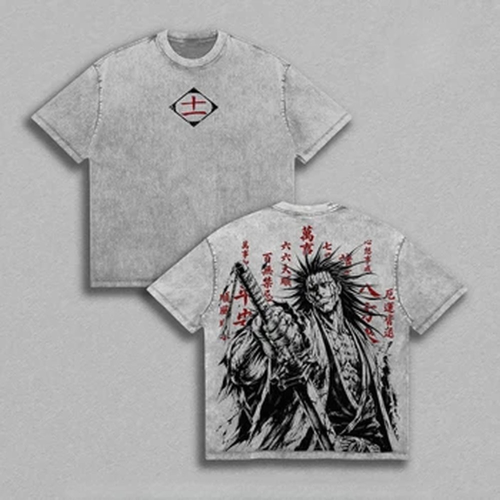 Summer Clothing Italy - T-shirt Zaraki Kenpachi BLEACH Anime Vintage