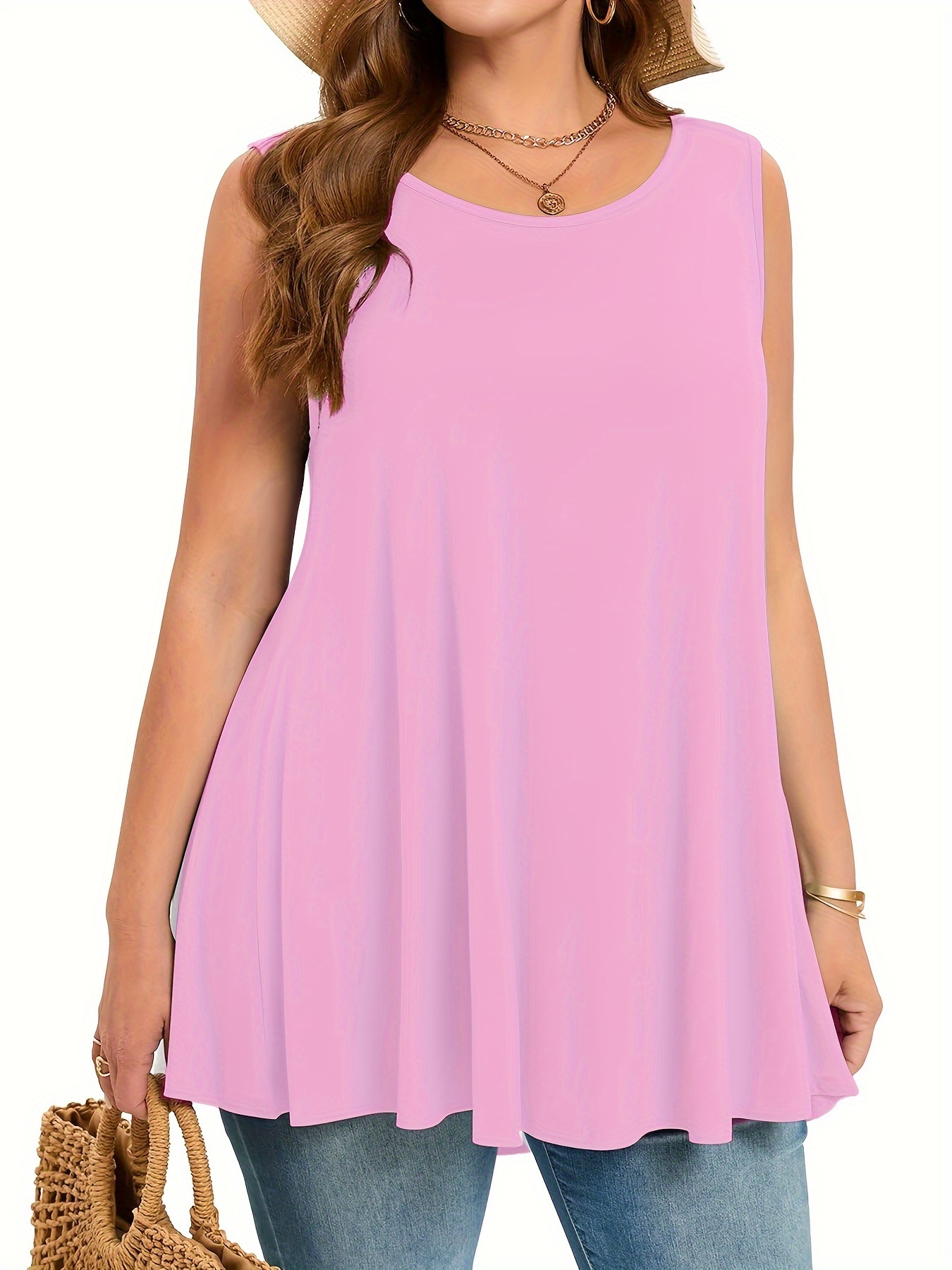 Grande taille Simple solide dé - Halter Neck Top avis et prix