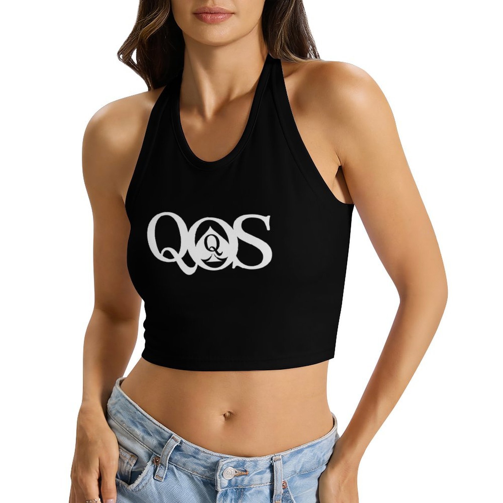 Hauts licou imprimés QOS pour  - Halter Neck Top avis et prix