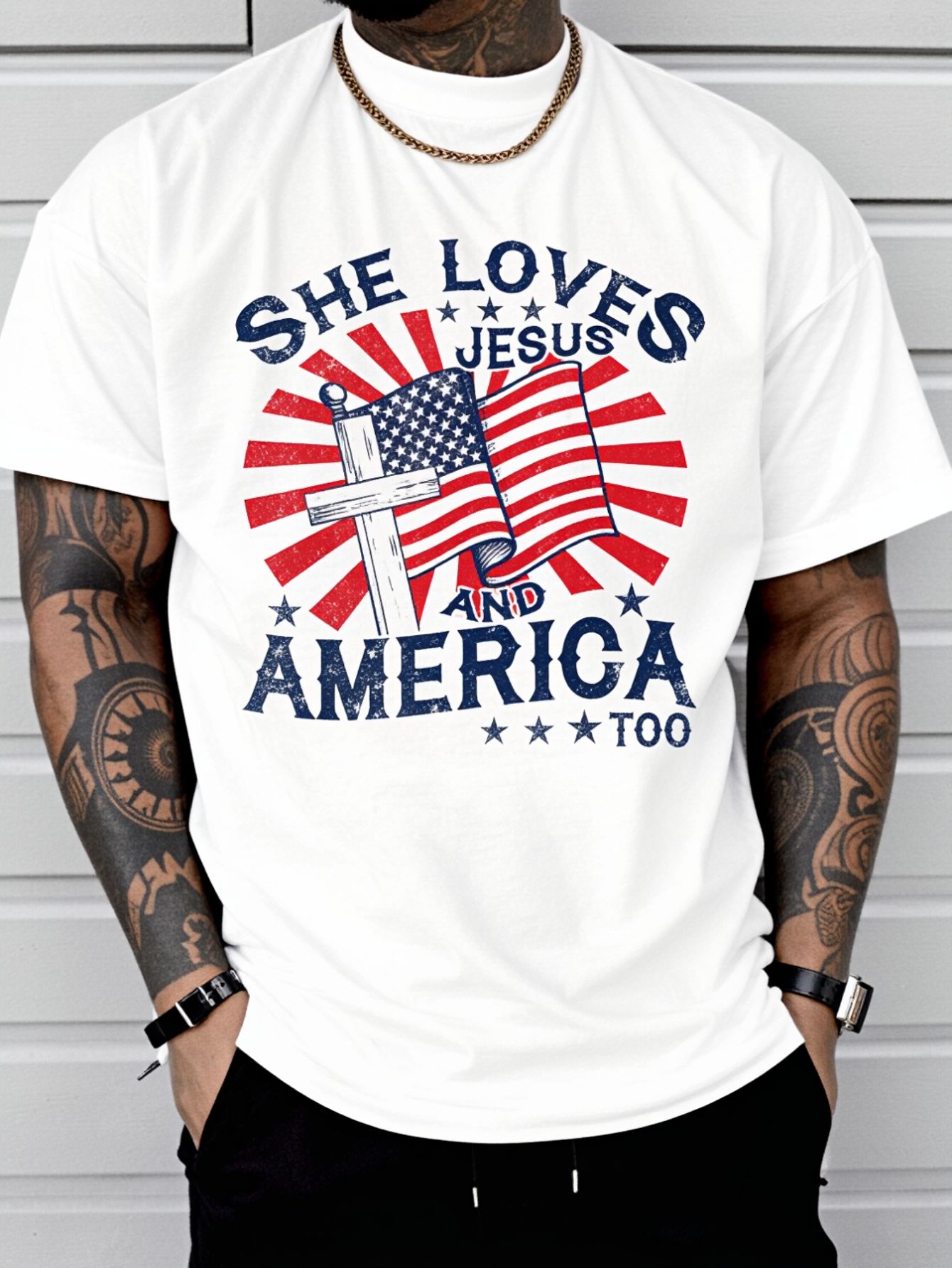T-shirt vintage imprimé « She  - Summer Clothing Not Shein avis et prix