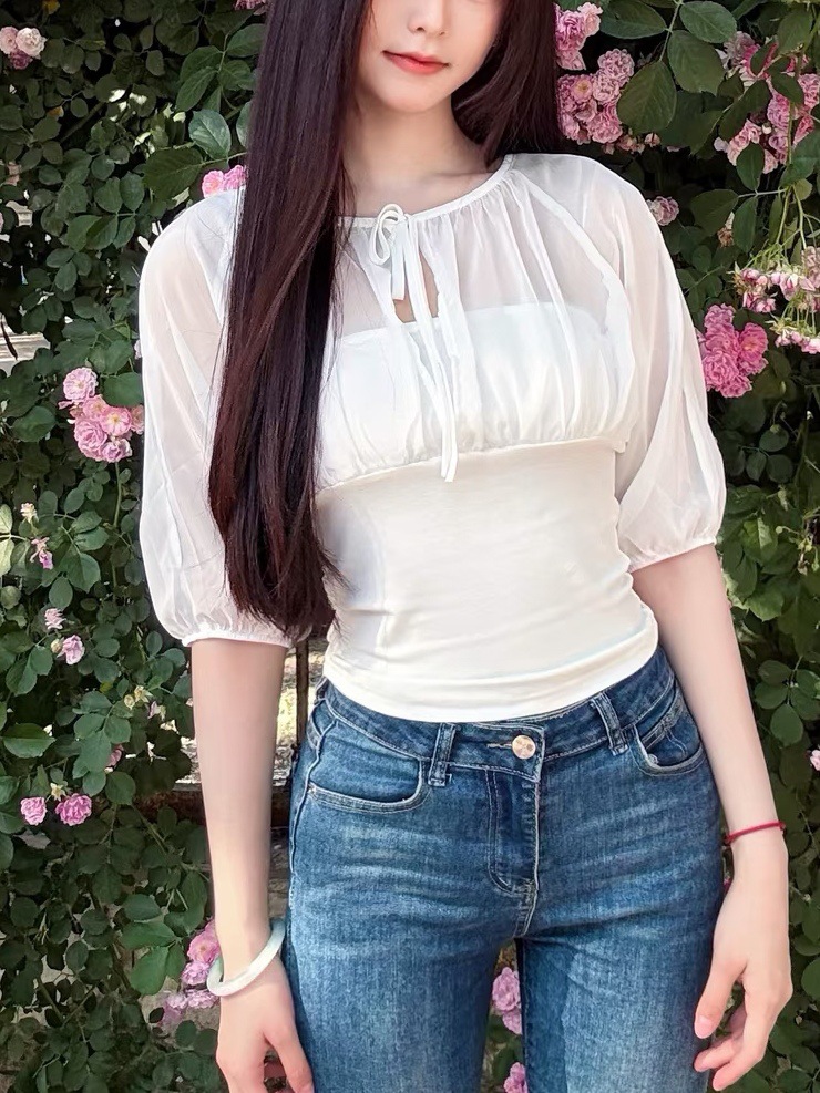 Haut à empiècements en soie de - Summer Clothing Tops avis et prix