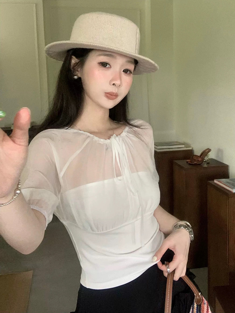 Haut à empiècements en soie de - Summer Clothing Tops avis et prix