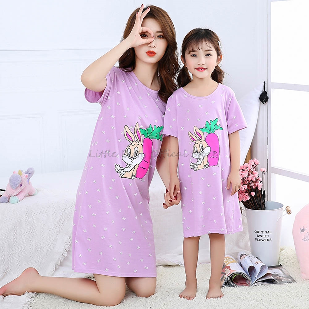 Été maman fille robe de nuit f - Summer Clothing Teen Girls avis et prix