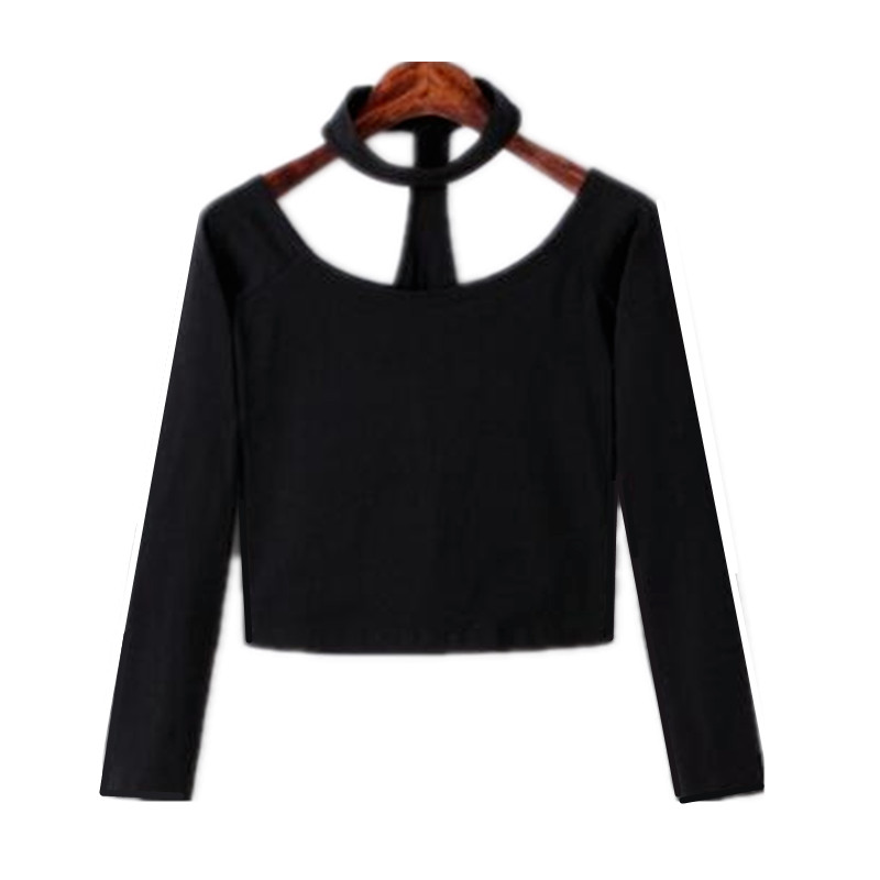 T-shirt noir sexy à col en V s - Halter Neck Top avis et prix