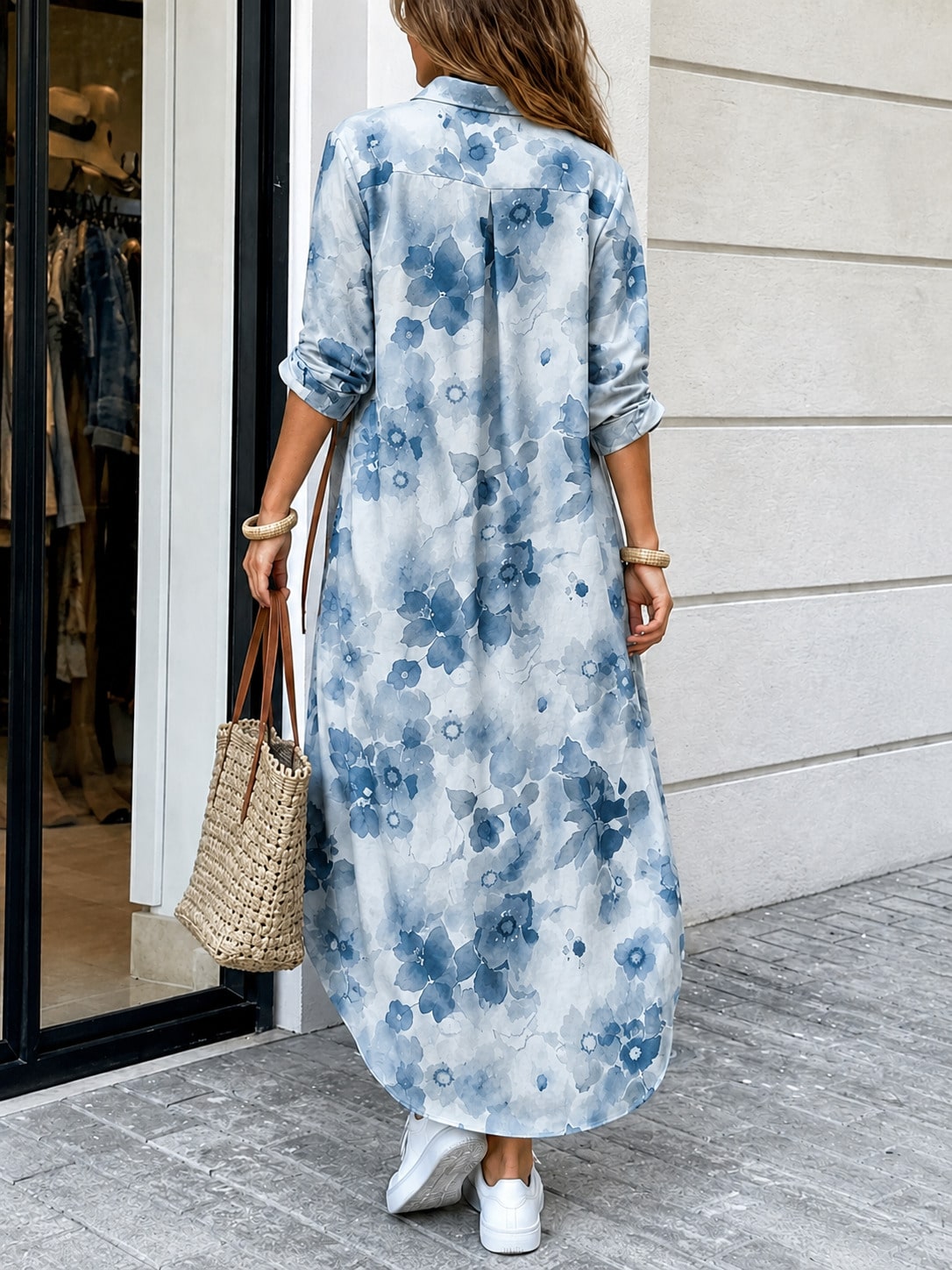 Robe chemise imprimée ample d' - Summer Clothing For Older Women avis et prix